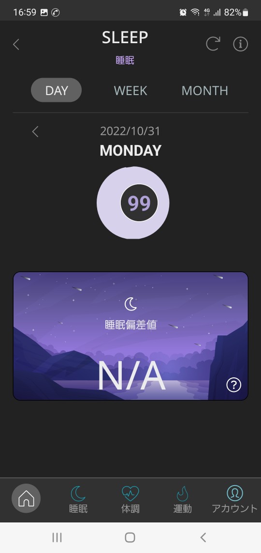 睡眠99点!!